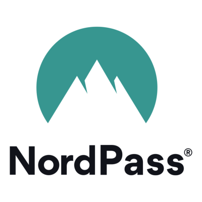 NordPass logo with green mountain graphic