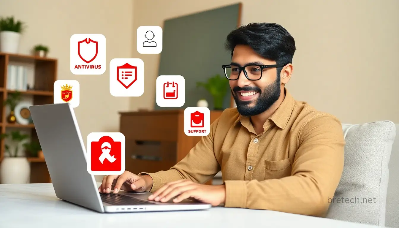 Customer using laptop for genuine software license support in Pakistan