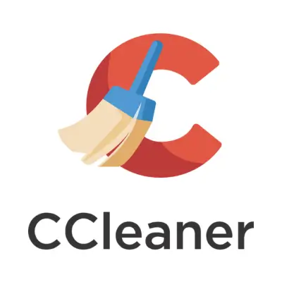 CCleaner logo with broom cleaning the letter C