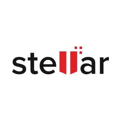 Stellar logo with red and black colors