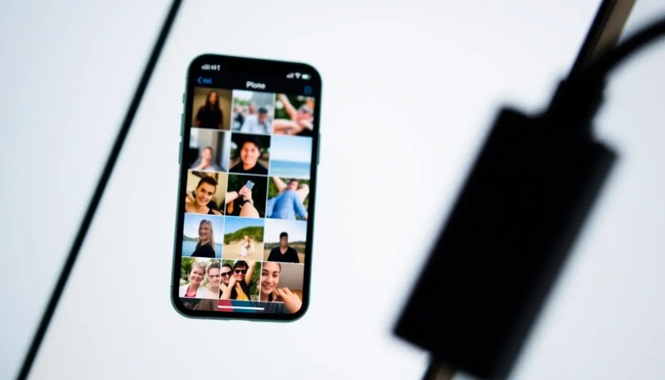 Photo grid displayed on a smartphone screen.