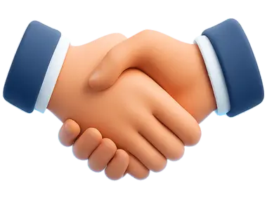 Two hands shaking in agreement