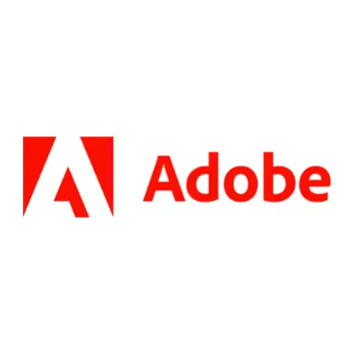 Red Adobe logo on white background